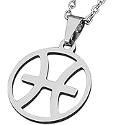 Collier Homme Verseau Zense - Pendentif Acier + Chaîne 51cm - Neuf