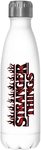 Netflix Stranger Things Stranger Flame Logo - Botella de acero inoxidable, 17 onzas, multicolor