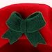 LIFKOME Christmas Red Wool Beret Hat with Bowknot for Women, Plush Winter Warm Artist Cap, Fashionable Holiday Accessory