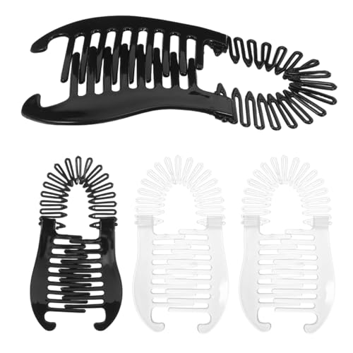 Pince à cheveux banane de qualité supérieure avec peignes emboîtables rigides