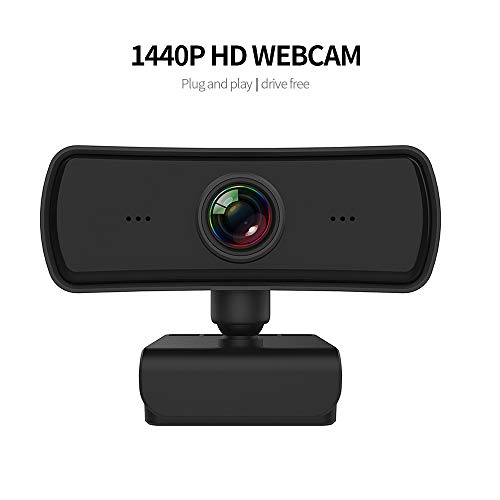 Andoer 1440P Wide HD Webcam USB 2.0 Autofocus HD Video Webcam com microfone de redução de ruído para