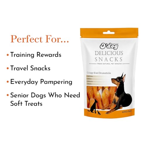 Image of Pets Empire O'Dog Delicious Fresh Natural Pet Snacks, Dog Treats for All Life Stages (Crispy Fried Drumstick) (420 gm)