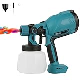 Farbsprühsystem, 600W Lackierpistole mit 1000ml Farbbehälter, Einstellbar Düsen...