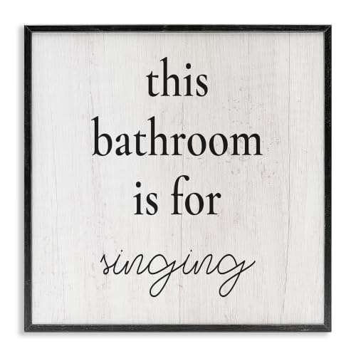 'This Bathroom Is For Singing Phrase'| Framed Giclee Art