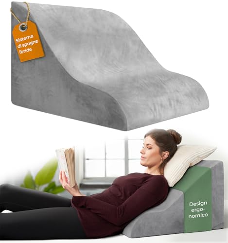 WELL B4 Cuscino da Lettura per Letto e Divano ergonomico