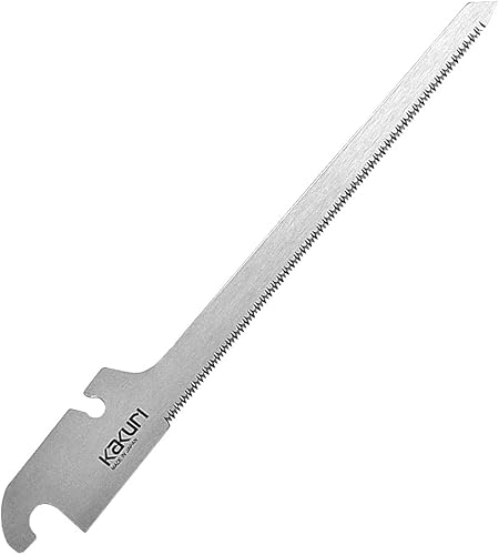 Miniatura 5 de KAKURI Sierra japonesa de ojo de cerradura para madera, dientes finos de 6 pulgadas, sierra de mano para carpintería, mango de roble rojo acabado