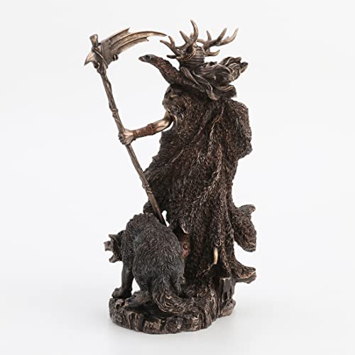 Estatua Hel Diosa Nórdica del Inframundo Bronce 10.4 pulg miniatura 7