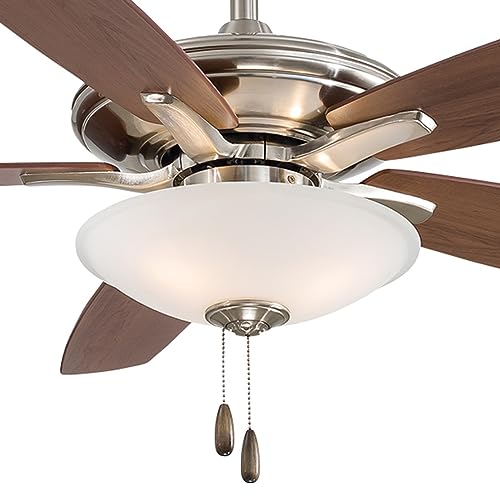 Minka-Aire F522L-BN Mojo 52 Inch Ceiling Fan with Integrated LED Light Kit in Brushed Nickel Finish