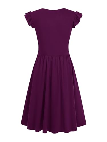 Image of HELYO Women's Summer Dresses Cute V Neck Ruffle Sleeve Cocktail Short Work Casual Dress with Pockets 648
