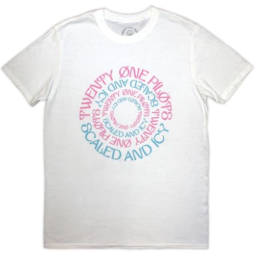 Twenty One Pilots Circular Official Tee T-Shirt Mens Unisex (Medium) White