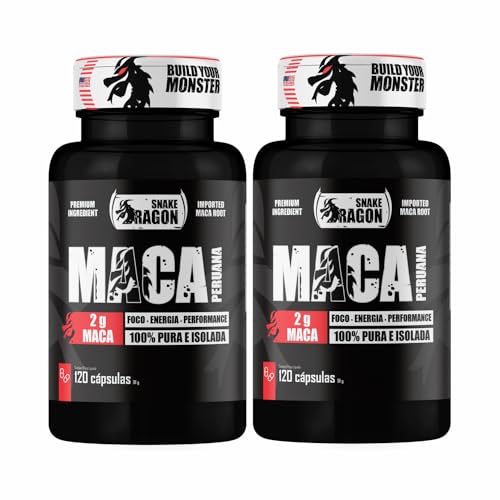 2x Maca Peruana Negra 120 Capsulas 2000mg Black Pura Premium Importada Para Homens e Mulheres Original