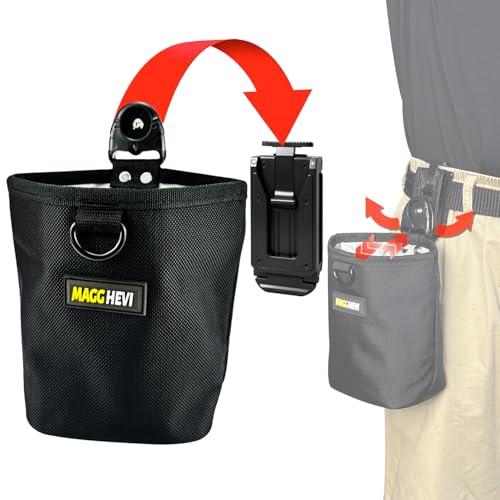 [MAGG HEVI] Nail & Screw Pouch with Belt Clip Tools Organizer Pouch Bag with Snap Spring Closure for Men Electrician Carpenter HVAC Tech Technician Handy Man Plumber and Contractor
