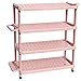 Stojak na buty Rack butów czterech poziomów ABS Minimalistyczne Stojak butów Oszczędność miejsca Łatwe czyszczenie instalacji Półka łazienki Wejście Różowy Niebieski Półka na buty (Color : Pink)