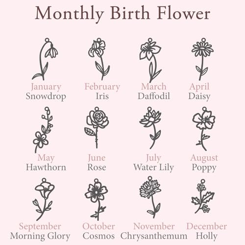 UMAGICBOX October Birth Flower Necklace Cosmos Jewelry for Women - Halloween or Birthday Gift for Mom, Daughter, Sister, Wife, Girlfriend - Libra Scorpio Dainty Pendant Gold-Plated Pendant - image 2