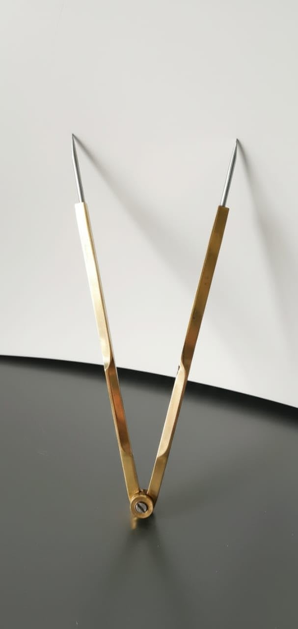 Professional Brass Drafting Divider Caliper, Precision Geometry Compass Tool for Artists and Engineers, Metal Layout Instrument-image-6