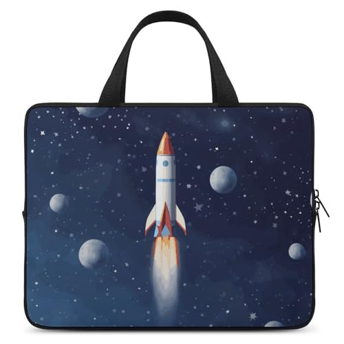Housse ordinateur 13 pouces Rocket in space pour café coworking