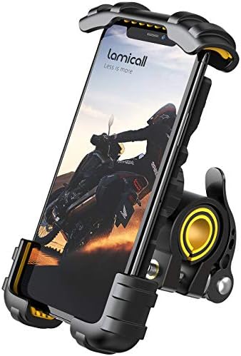 Lamicall Bike Phone Holder, Motorcycle Phone Mount - Adjustable Scooter Phone Holder for iPhone 12 Mini, 12 Pro Max, 11 Pro Max Xs XR 8 X 8P 7 7P 6S, Samsung S10 S9 S8, Huawei, All 4.7-6.8 Devices