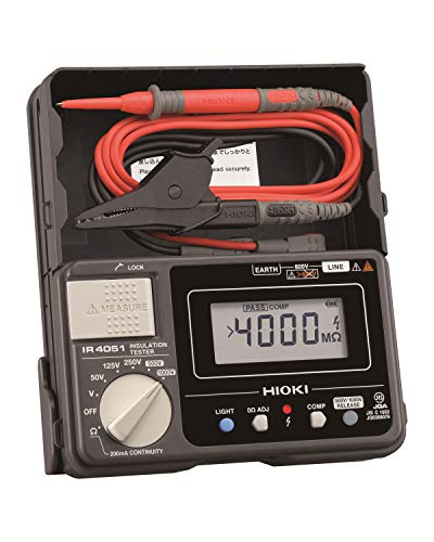 HIOKI (日置電機) 絶縁抵抗計 IR4051-10 テストリード L9787 付属品 JIS認証 日本製 定格 5レンジ DC 50V 125V 250V 500V 1000V メガー デジタル