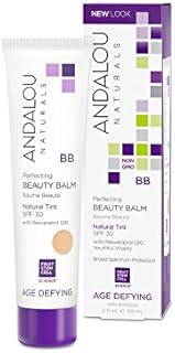 Andalou Naturals Perfecting BB Beauty Balm Natural Tinted Moisturizer with SPF 30, 2 Fl Oz