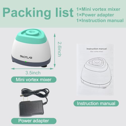 Image of Mini Vortex Mixer with Touch Function for Lab Nail Polish (Cyan) | 3s Fast Mix DC Brushless Motor, Touch Auto-Stop, Anti-Slip Quiet, Compact Portable, for Nail Lash Glue Lab Paint Tattoo Ink