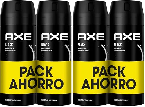 Axe Desodorante Antitranspirante Bodyspray BLACK Pack Ahorro 2x150 ML, El embalaje puede variar (Paquete de 2)