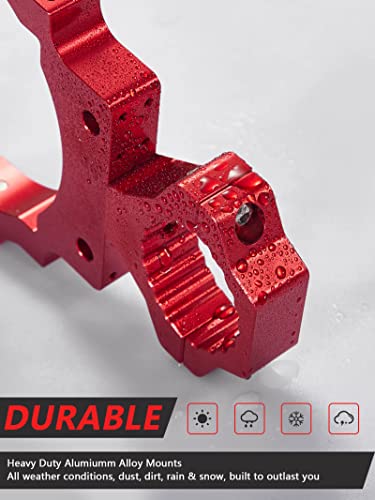 ZIDIYORUO Quick Release UTV Fire Extinguisher Mount Kits (5-10LB), 2pcs Heavy Duty Roll Bar Fire Extinguisher Bracket for UTV, Polaris RZR Ranger, Can Am X3,Kawasaki Teryx (Red)