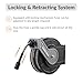 Giraffe Tools Pressure Washer Hose Reel 60ft, Power Washer Hose Reel, Pressure Washer Retractable Hose Reel, Heavy Duty, Wall/Floor Mounted, 4000 PSI, Dark Silver