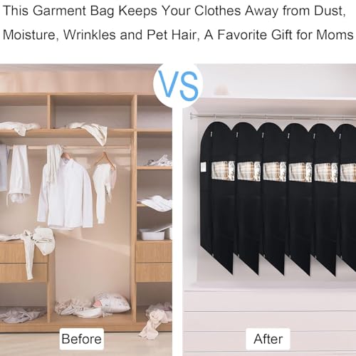 120 * 60Cm Garment Bags, 1 Packs Garment Bags for Hanging Clothes, Env-Friendly Breathable Suit Bag Clothes Cover for Storage Suits, Shirts, T-Shirts And Jackets, Suitable for Adults And Children,C4