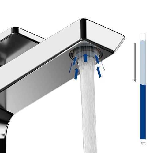 Robinet de lavabo noir mat anti-gaspillage d'eau Loop & Friends - 8