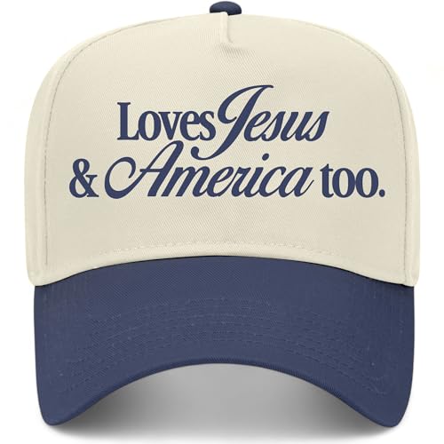 Gorra Trucker Vintage Loves Jesus & America Too Ajustable miniatura 1