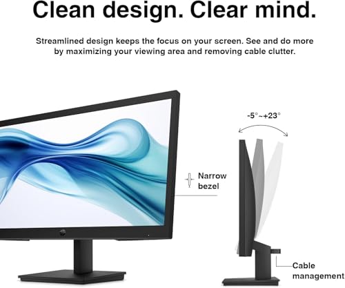 Image of HP Series 3 Pro 22 inch FHD VA Monitor Anti-Glare, Flicker Free, VESA Mount | 5ms Response Time, Brightness 250 nits, Tilt, HDMI, Black Color 2 Pack & ErgoFlexy Dual Monitor Mount