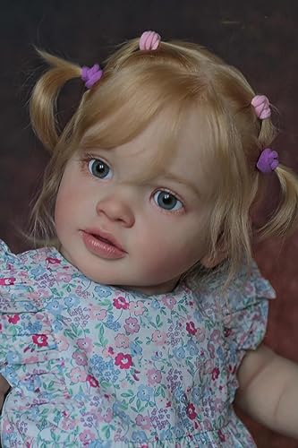 Anano Realistic Reborn Baby Kleinkind Puppen Mädchen Pippa 26" Big Girl Hand Wurzelhaar Sichtbare Venen Baby Puppe Geschenke für Kinder 3+ – Bild 5