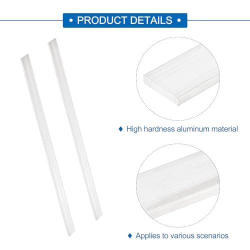 Image of MECCANIXITY 6 Pcs Square Aluminum Flat Bar, 5 /32 inch (4mm) Thick x 19 /32 inch (15mm) Width x 12 inch (305mm) Long 6061 Aluminum Flat Plate Solid New Mill Stock Silver for Industrial Building