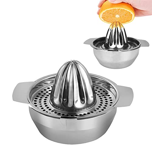 Gobesty Zitruspresse Manuell Edelstahl, Zitronenpresse Manuell mit Behelter...