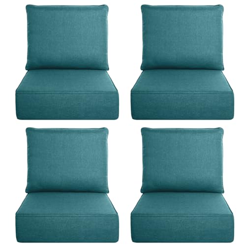 Image of Luxury Outdoor Seat Cushion Set-22 x 24 x 6 Inch Outdoor Chair Cushions with Water Resistant & Removable Cover Outdoor Cushions for Patio Furniture Chair Sofa Couch