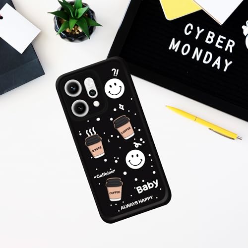Image of amazon basics Back Case Cover Compatible for Oppo Reno 14 Pro 5G | Cute Fun Cartoon 3D Ball | Coffee Silicone Case | Camera Protection | Body Protection | Shock Proof | Color Black