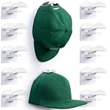Cap Halterung Wand 10er Set Weiß Hut, Basecap, Coat, Hanger Aufbewahrung Wandhalter 2 Montageoptionen Selbstklebend Ohne Bohren oder mit Schrauben – Starker Halt & Modernes Design Hooks Wand Holder