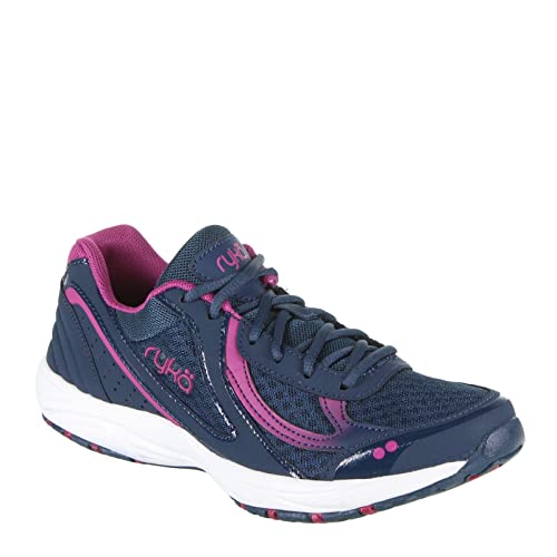 Ryka Women's Dash 3 Walking Shoe, Navy/Pink, 8.5