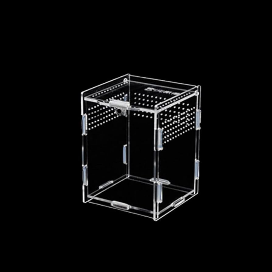 Reptile Enclosure Magnetic Acrylic Terrarium - Small Reptile Habitat For Tarantulas, Scorpions & Insects Acrylic Reptile Terrarium