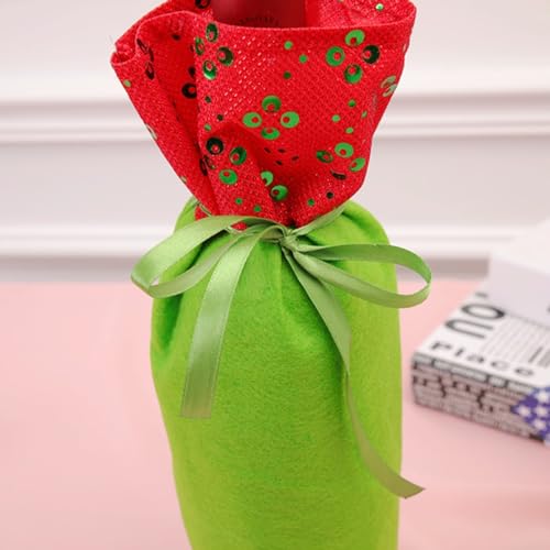 Fundas navideñas de botellas de vino para regalar y decorar cenas 6