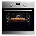 Electrolux OED3H00BX Forno Da Incasso, SteamBake Serie 500, Capacità 65L, Multifunzione, Ventilato, Classe A, Display LED, Pulizia AquaClean, Nero/Inox, 670x654x635 mm