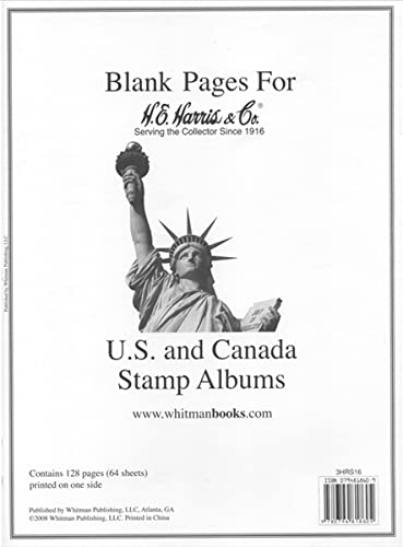 Pages vierges album timbres USA Canada H.E. Harris pour collectionneurs