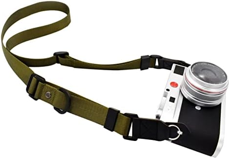 AOLLCCAE Camera Strap, Quick Adjustable Shoulder Sling Camera Neck Shoulder Strap for Leica Fuji Pentax Canon Micro Single and DSLR Camera Green