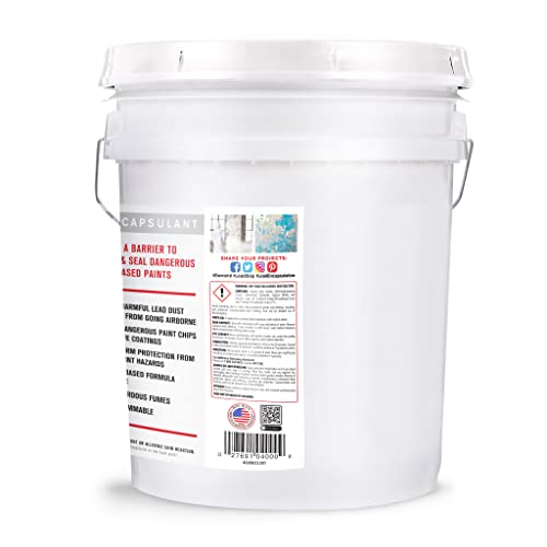 Lead Stop - Lead Encapsulating Compound - Provides A Long-Lasting Barrier That Prevents Lead Dust In Lead-Based Paints & Coatings From Entering The Air - Effective Indoors & Out - Packaging May Vary - 5 Gallons #TOP2