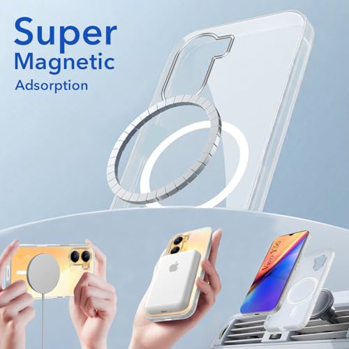 Image of Jkobi Lifetime Anti-Yellow MagSafe Compatible Clear Back Cover Case for Vivo Y56 5G (Sleek Hard Crystal | Shockproof and Camera Protection)