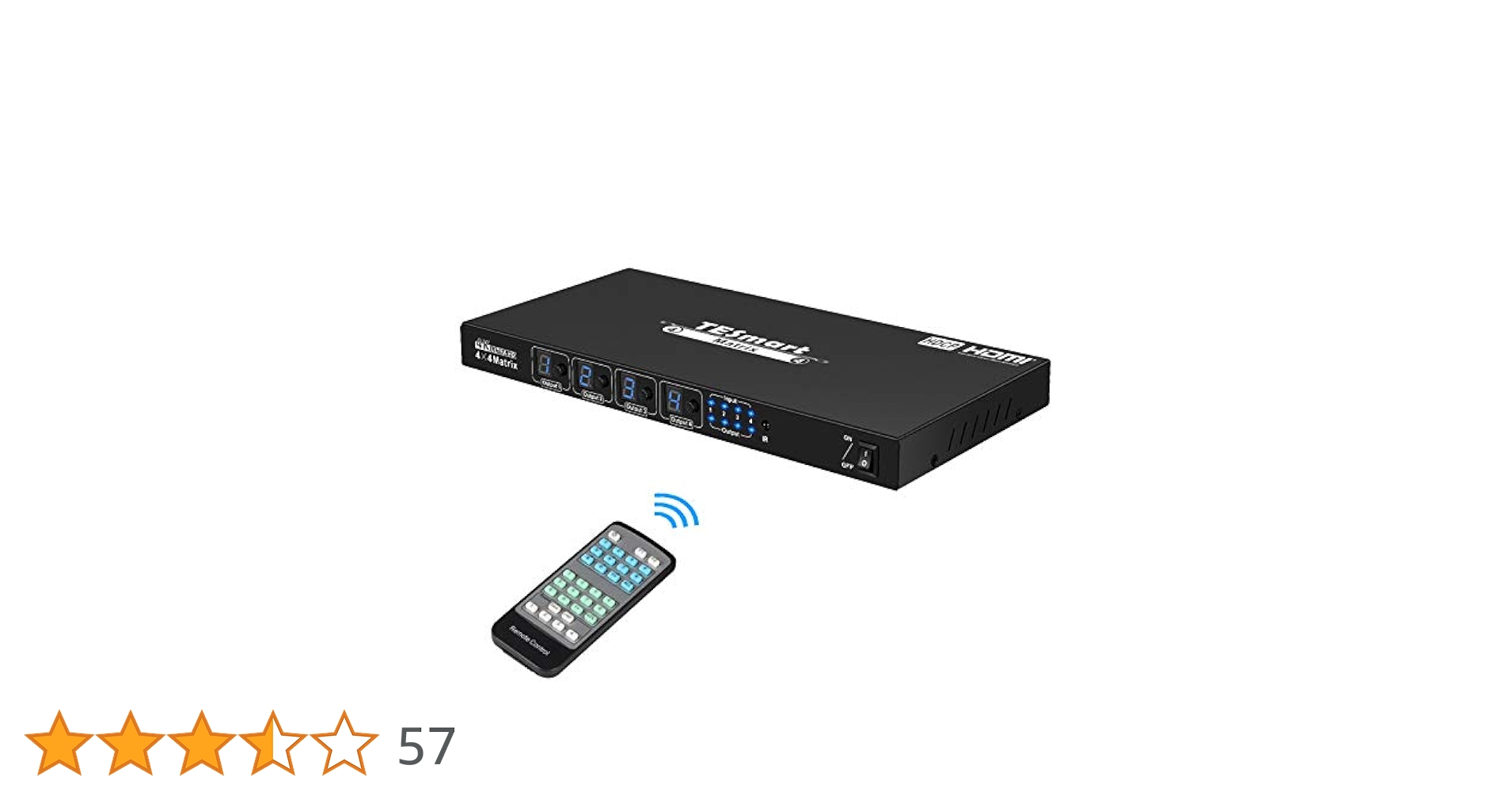 Amazon | TESmart HDMI マトリックス 4x4 更新 4k 30Hz 電源 4
