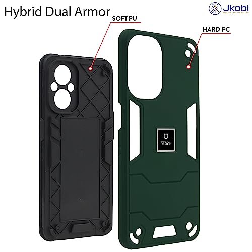 Image of Jkobi Back Cover Case for Tecno Spark 10 5G (Lightweight Hybrid Shockproof Polycarbonate| Slim Green)