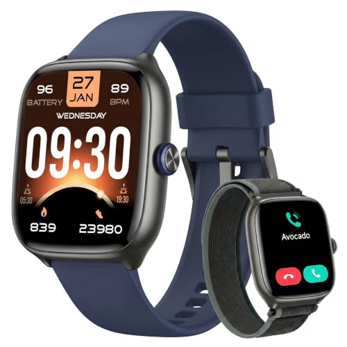 Smart Watch 3 Bands for Women Men, Bluetooth Call, 40mm AMOLED Fitness Watch for iPhone/Android/Samsung - image 1