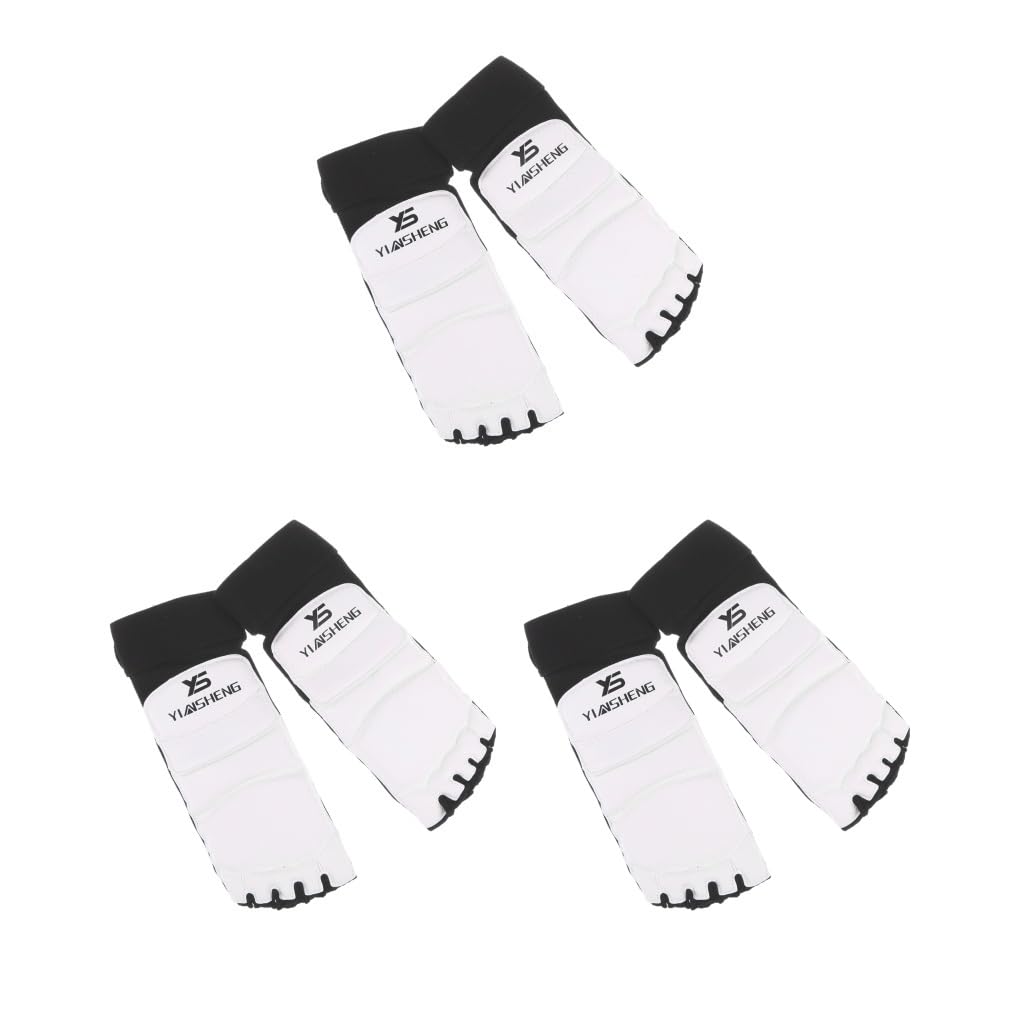 3 set PU Taekwondo Foot Protector Guard Karatemma Pads Calzini Sparring Gear XL