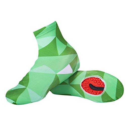 Cubiertas para zapatillas de ciclismo, protectoras contra el viento y el frío, talla M, verde miniatura 1